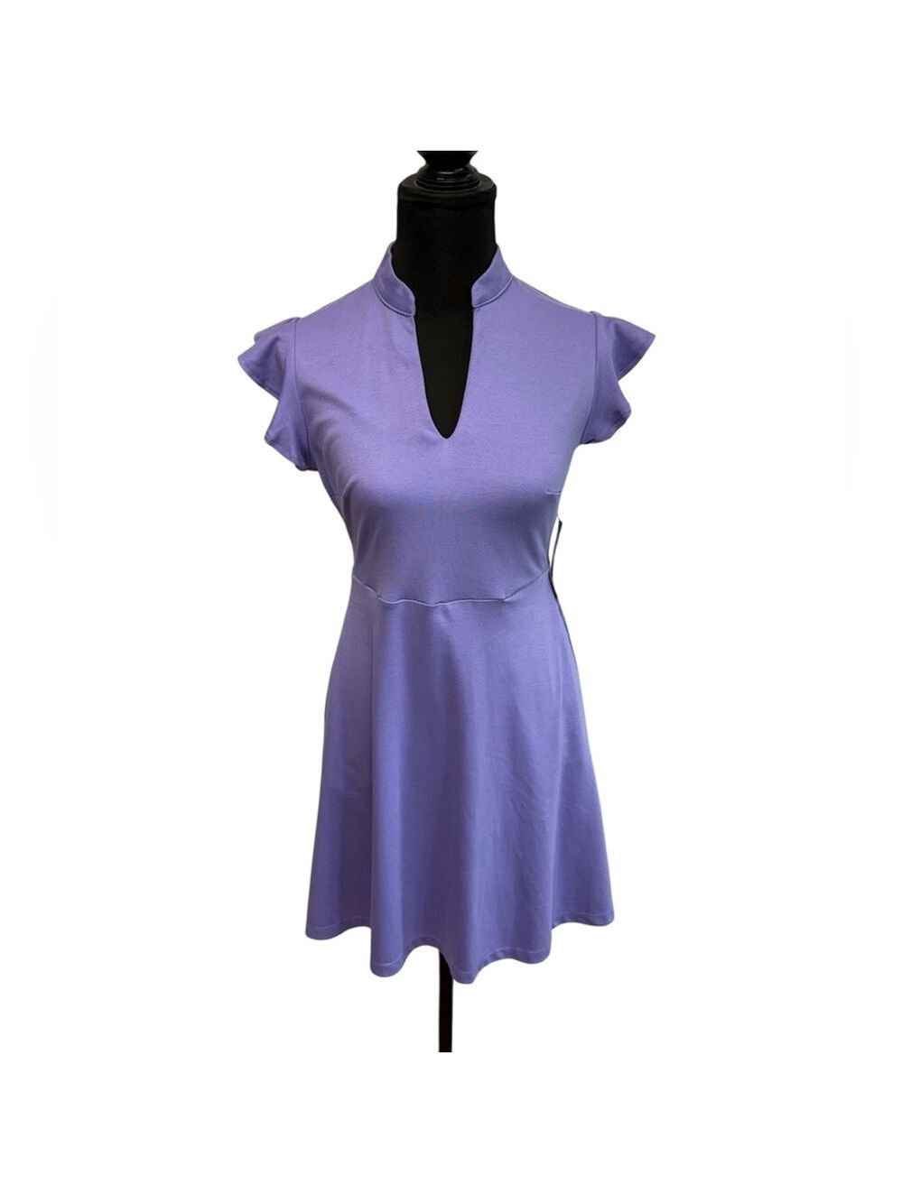New York & Company Purple A-Line Mini Dress. Feminine Flirty Fun